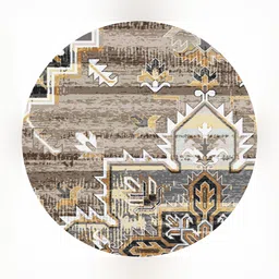 Sparrow world Yellow Bohemian Anti-Skid Polyester Carpet image 4