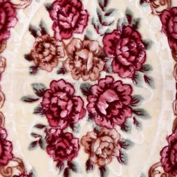 KLOTTHE Brown & White Floral Printed Traditional Carpets 195X140 cm image 4