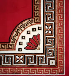 Asad Emporium Rugs Red& White Geometric Anti-Skid Carpet image 2