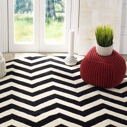 Safiya Carpet Black Geometric Hand-Tufted Woollen Carpets-picture-10