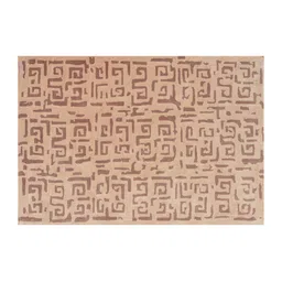 PRESTO Beige Abstract Printed Hand Tufted Wool Carpets image 2