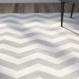 Safiya Carpet White Geometric Hand-Tufted Woollen Carpets image 3