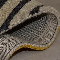 Safiya Carpet Beige Geometric No Shredding Woollen Carpets image 4