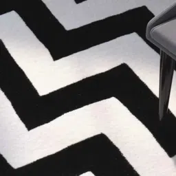 Safiya Carpet Black Geometric Hand-Tufted Woollen Carpets image 4