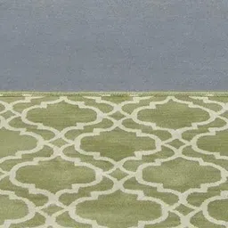 Safiya Carpet Green Geometric Hand-Tufted Woollen Carpets image 5