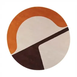 Safiya Carpet Beige Geometric Hand-Tufted Woollen Carpets image 5