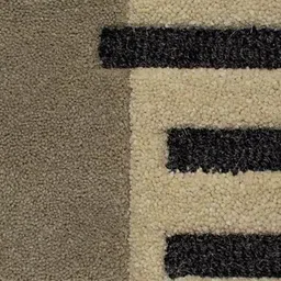 Safiya Carpet Beige Geometric No Shredding Woollen Carpets image 2