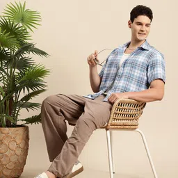 Mast & Harbour Drop-Shoulder Sleeves Checked Relaxed Fit Casual Shirt image 5