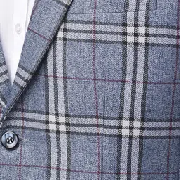 LUXURAZI Men Checked Tailored-Fit Single-Breasted Blazer image 4