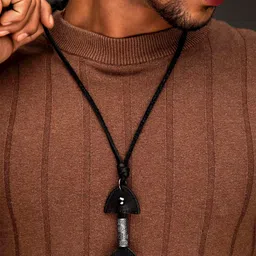 The Roadster Lifestyle Co Men Black Tribal Chain image 2