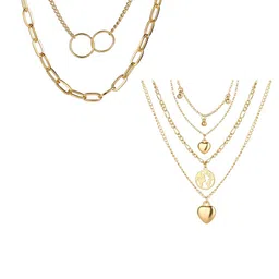 Jewels Galaxy Set Of 2 Gold-Plated Layered Chain-image-31