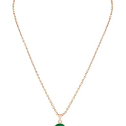 Mahi Rose Gold-Plated Evil Eye Pendant With Chain-picture-27