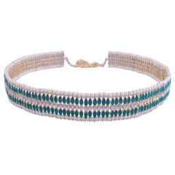 I Jewels Gold-Plated Kundan Studded & Beaded Kamarbandh image 1