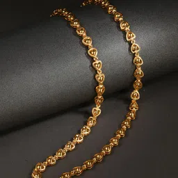 AanyaCentric Gold Plated Chain with Silver Plated Anklets-picture-33