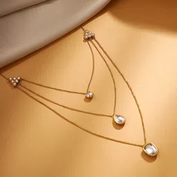 Priyaasi Gold-Plated Kundan-Studded Three Layered Necklace-picture-16