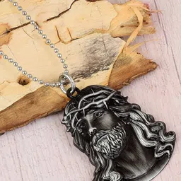 MEMOIR Silver-Plated Jesus Christ Pendant With Chain-picture-28