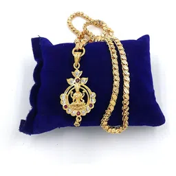 Anujeet Fashion Hub Gold-Plated American Diamond Chain-picture-13