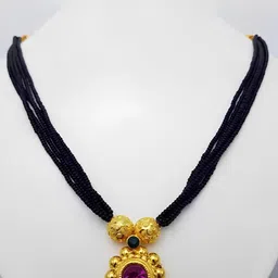 KARISHMA KREATIONS Gold-Plated Stones & Beads-Studded Necklace-picture-41