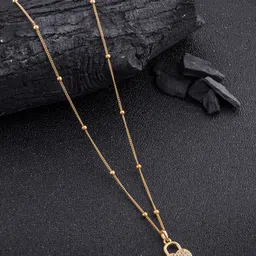 DressBerry Gold Toned Gold-Plated Chain With Pendant-picture-10