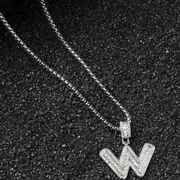 French Accent Silver-Plated Pendant With Chain image 1
