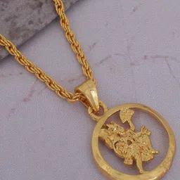 MEMOIR Gold-Plated Flying Hanuman Charm Pendant With Chain-picture-12