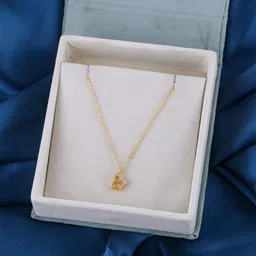 DressBerry Gold-Plated Stone-Studded Pendant with Chain-picture-34