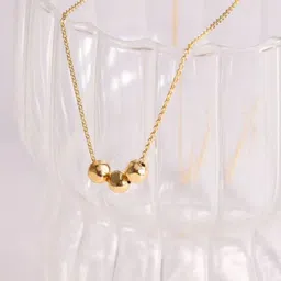 V FASHION JEWELLERY 9298 Gold-Plated Stainless Steel Ball Chain-picture-30
