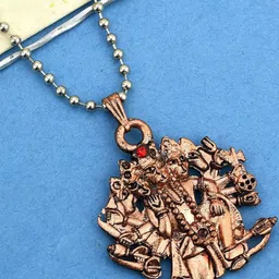 MEMOIR Silver-Plated Panchmukhi Hanuman Pendant With Chain-picture-30