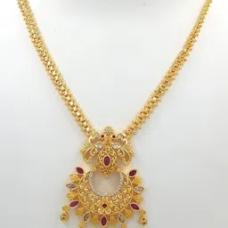 Anujeet Fashion Hub Gold-Plated AD Necklace image 1