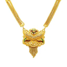 MEMOIR Gold Plated Stone Studded Mangalsutra-picture-24