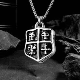 MEENAZ Silver-Plated Evil-Eye Charm Pendant With Chain-image-41