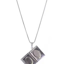 MEMOIR Silver-Plated Geometric Pendants with Chains image 2