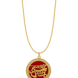 MEMOIR Gold Plated CZ Stone Studded Pendant With Chain image 4