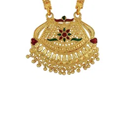 MEMOIR Gold-Plated Beaded Mangalsutra With Stylized Centerpiece image 5