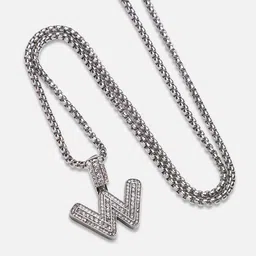 French Accent Silver-Plated Pendant With Chain image 4