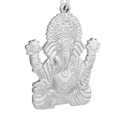 MEMOIR Silver-Plated Lord Ganesha Pendant With Chain image 5