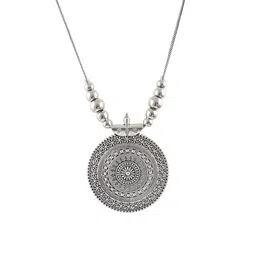 Jewar Mandi Silver-Plated Oxidised Necklace-picture-30