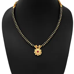 KARISHMA KREATIONS Gold-Plated Artificial Beads Necklace image 3