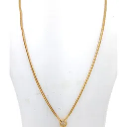 Anujeet Fashion Hub Gold-Plated AD Studded Fancy Dollar Chain image 2