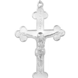 MEMOIR Silver-Plated Jesus Crucifix Pendant With Chain image 3
