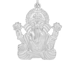 MEMOIR Silver-Plated Lord Ganesha Pendant With Chain image 4