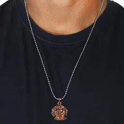 MEMOIR Silver-Plated Panchmukhi Hanuman Pendant With Chain image 4