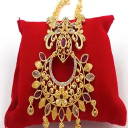 Anujeet Fashion Hub Gold-Plated AD Necklace image 4