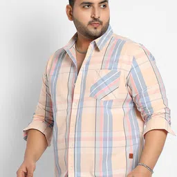 Instafab Plus Plus Size Classic Tartan Checked Casual Shirt image 5