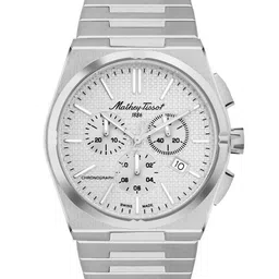 Mathey-Tissot Swiss Made Silver Dial Quartz Chronograph Watch for Men's - H117CHAS image 1