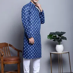 Jompers Ethnic Motifs Printed Pure Cotton Kurta With Churidar image 1