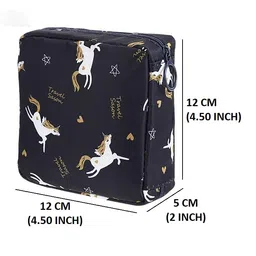 Luxula Portable Mini Fashion Nursing Sanitary Napkin Pouch Pad Holder Zipper Travel Cosmetic Makeup Jewellery Storage Bag for Girl and Women (Unicorn) image 5