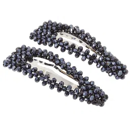 Accessorize Set of 2 Beaded Tic Tac Hair Clips image 5