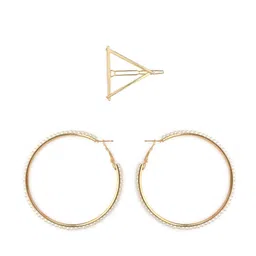justpeachy Gold-Plated Circular Hoop Earrings with Clip image 3