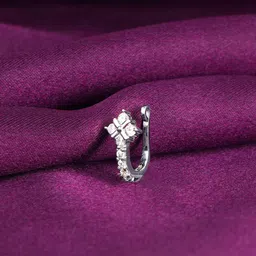 GIVA Silver-Plated CZ Studded Nose Pin image 1